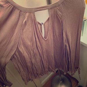 pink long sleeve blouse!!